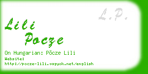 lili pocze business card